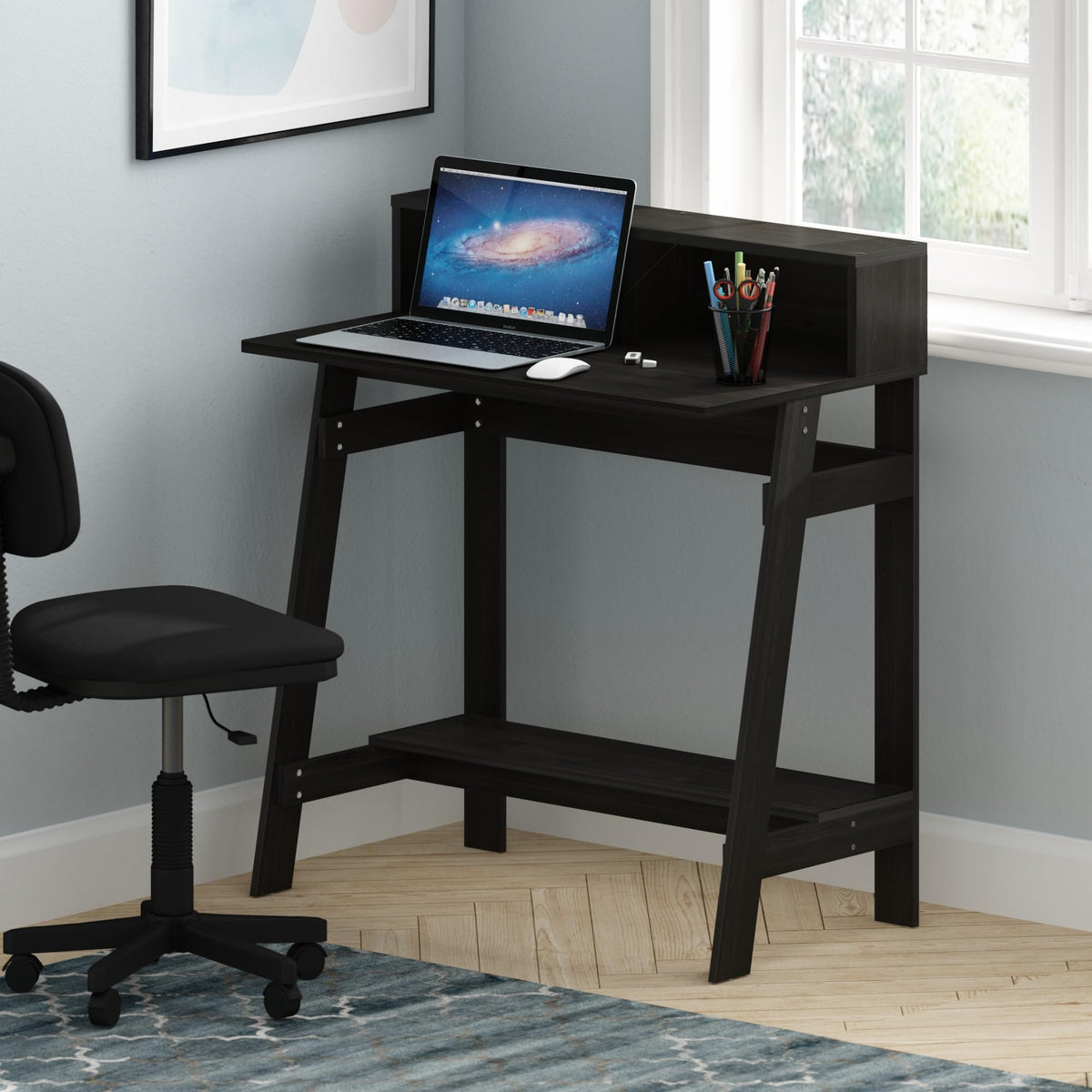 Furinno Simplistic 31-Inch Compact Computer Desk, Black Espresso