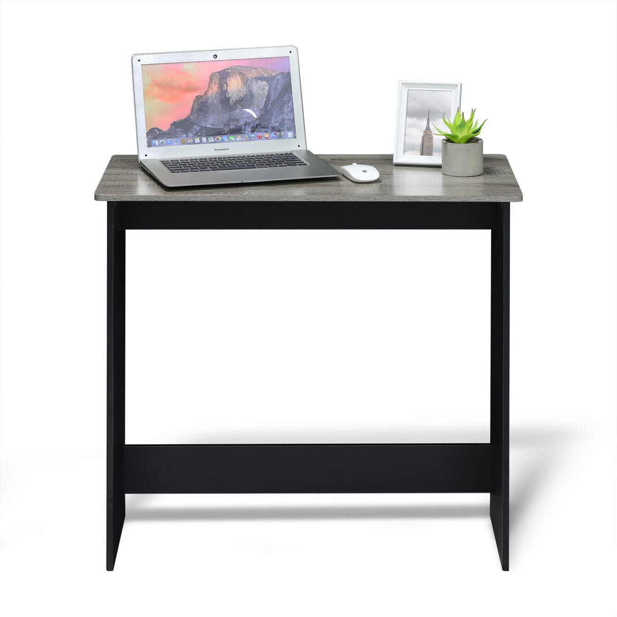 Furinno Simplistic 31-Inch Compact Computer Desk, Grey Oak