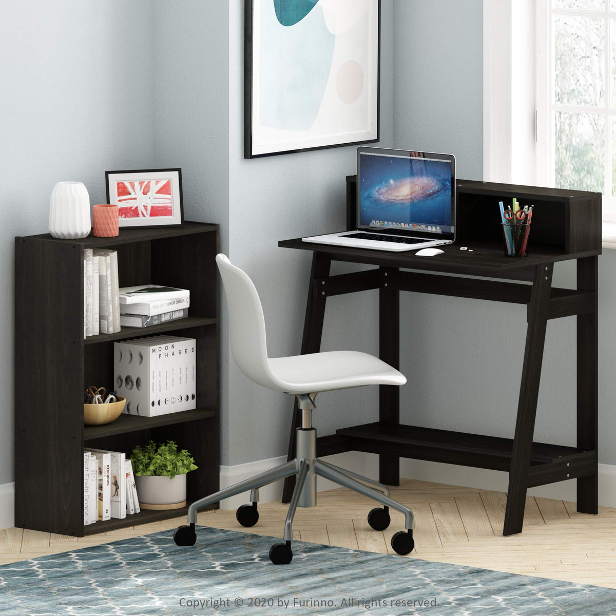 Furinno Simplistic 31-Inch Compact Computer Desk, Black Espresso